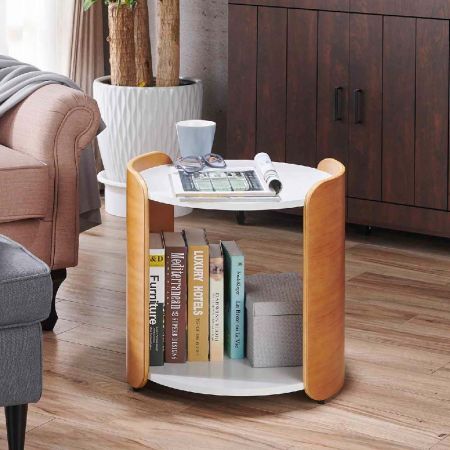 Изогнутый приставной столик из гнутой древесины из ламинированного шпона - Изогнутый приставной столик из гнутой древесины из ламинированного шпона